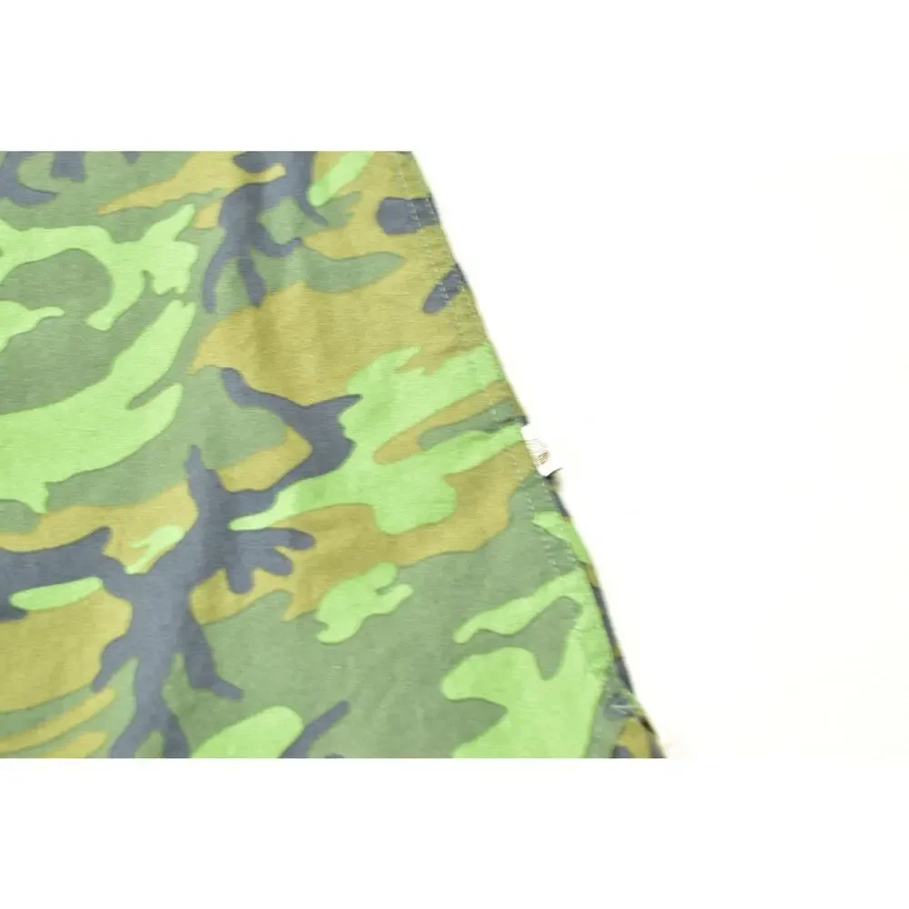 The North Face Men's Large L Camo Print Short Sleeve Button Down Shirt 100% Cott